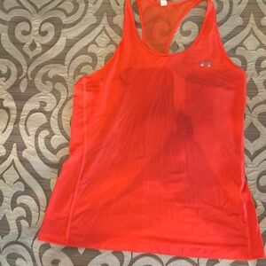 Neon orange Under Armor racer back athletic top